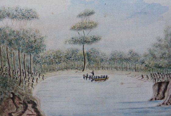 Taking of Colebee and Bennelong 1789 by William Bradley 